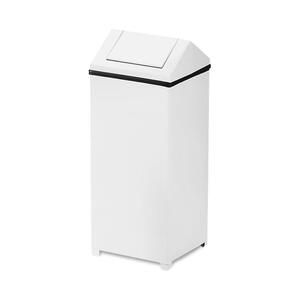 United Receptacle Swingtop Wastemaster Receptacle - 91L Capacity - Steel - White