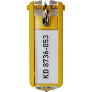 Durable Key Tag - Plastic - Yellow Durable Key Tag - Plastic - Yellow