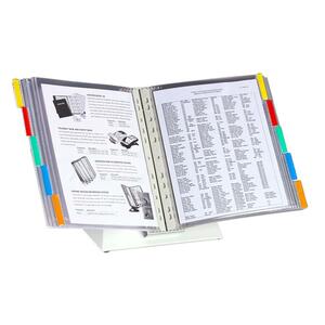Durable Functional Desk Reference System - 10 Panels - 2 Sheet(s)/PanelGray