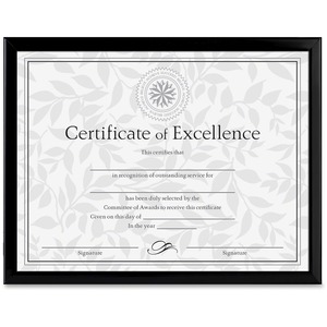 Burnes Document Frame - 11" x 8.5" Frame - 11" x 8.5" Insert - Desktop, Wall-mountable - Vertical, Horizontal - Black
