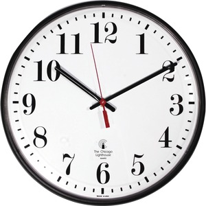 Chicago Lighthouse Contemporary 12.75" Quartz Slimline Clock - Analog - Quartz