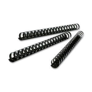 GBC CombBind Binding Spine - 0.75" Diameter - 150 Sheet Capacity - Letter 8.5" x 11" - For Binding - PVC Plastic - 25 / Box - Black
