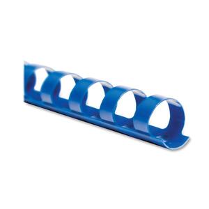 GBC CombBind Binding Spine - 0.37" Diameter - 55 Sheet Capacity - Letter 8.5" x 11" - For Binding - PVC Plastic - 25 / Box - Navy