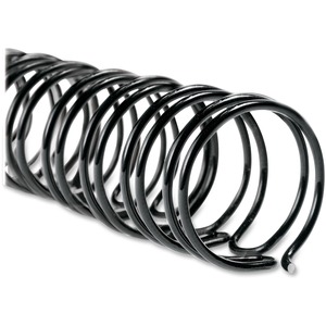 GBC WireBind Binding Spine - 0.37" Diameter - 75 Sheet Capacity - Metal - 100 / Box - Black