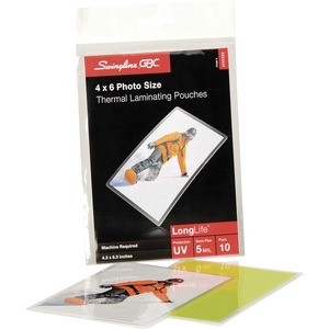 GBC HeatSeal LongLife Photo-Size Laminating Pouch - 4" Width x 6" Length x 5mil - 10 / Pack - White
