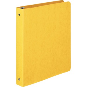 Acco Presstex Coated Round Ring Binder - Letter - 8.5" x 11" - 1" Capacity - 1 Each - Yellow