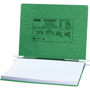 Acco Presstex Hanging Data Binder - 11" x 15" - 6" Capacity - 1 Each - Dark Green