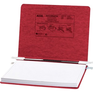 Acco Presstex Hanging data binder - Letter - 8.5" x 11" - 6" Capacity - 1 Each - Executive Red