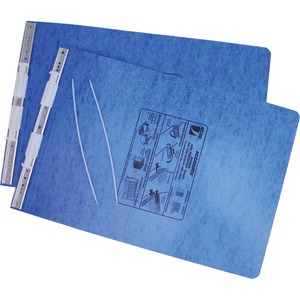 Acco Presstex Hanging Data Binder - 11" x 15" - 6" Capacity - 1 Each - Blue