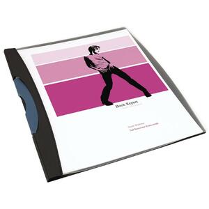 Wilson Jones Smart Image Report Cover - 30 Sheet Capacity - 1 Each - Black, Clear