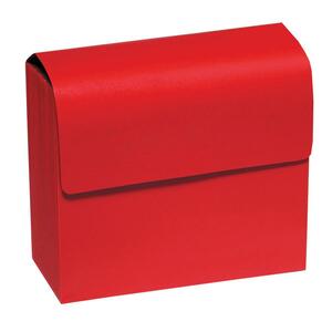 Wilson Jones Insertable Tabbed Expanding File with Flap - 17" Expansion - 10" x 12" - 1 Each - Red