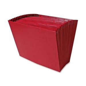 Wilson Jones ColorLife Insertable Tab Expanding File - 17" Expansion - 10" x 12" - 1 Each - Red