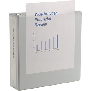 Wilson Jones Round Ring View Binder - Letter - 8.5" x 11" - 375 Sheet x 2" Capacity - 1 Each - White, Clear, Clear