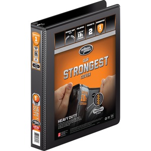 Wilson Jones Concealed Rivet View Binder - Letter - 8.5" x 11" - 175 Sheet x 1" Capacity - 1 Each - Matte Black