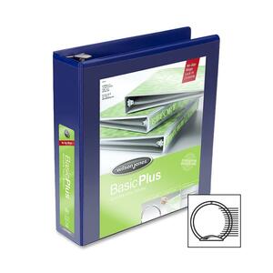 Wilson Jones Concealed Rivet View Binder - Letter - 8.5" x 11" - 2" Capacity - 1 Each - Blue