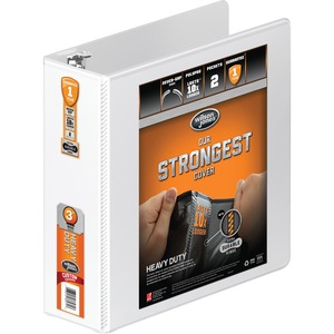 Wilson Jones Concealed Rivet View Binder - Letter - 8.5" x 11" - 3" Capacity - 1 Each - White