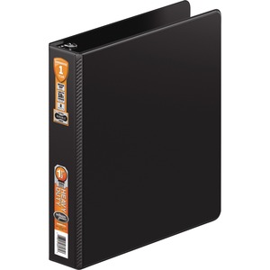 Wilson Jones Dubllock Round Ring Binder - Letter - 8.5" x 11" - 1.5" Capacity - 1 Each - Black