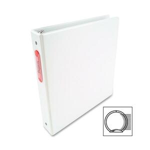 Wilson Jones Clear Label Sleeve Round Ring Binder - Letter - 8.5" x 11" - 1.5" Capacity - 1 Each - White