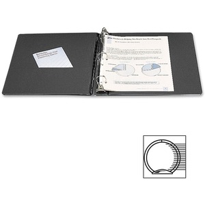 Wilson Jones Ring Label Holder Binder - Letter - 8.5" x 11" - 375 Sheet x 2" Capacity - 1 Each - Black