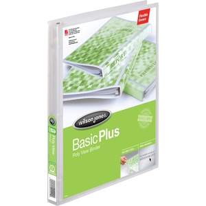 Wilson Jones View Binder with Pocket - Letter - 8.5" x 11" - 0.62" Capacity - 1 Each - Clear