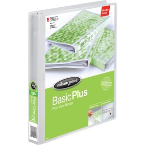 Wilson Jones View Binders with Pocket - Letter - 8.5" x 11" - 1" Capacity - 1 Each - Clear