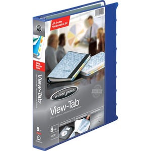 Wilson Jones View-Tab Presentation Binder - Letter - 8.5" x 11" - 175 Sheet x 1" Capacity - 1 Each - Blue
