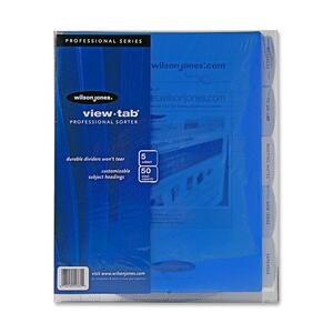 Wilson Jones View Tab Sorter - 1 Each - Clear Divider