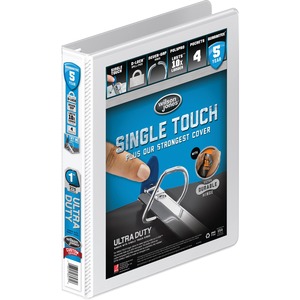 Wilson Jones Heavy-Duty D Ring View Binder - Letter - 8.5" x 11" - 275 Sheet x 1" Capacity - 1 Each - White