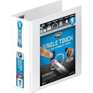Wilson Jones Heavy-Duty D Ring View Binder - Letter - 8.5" x 11" - 670 Sheet x 4" Capacity - 1 Each - White
