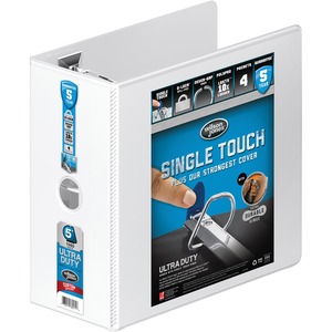 Wilson Jones Heavy-Duty D Ring View Binder - Letter - 8.5" x 11" - 1050 Sheet x 5" Capacity - 1 Each - White