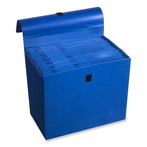 Wilson Jones ColorLife Expanding File - 10" x 12" - 1 Each - Dark Blue
