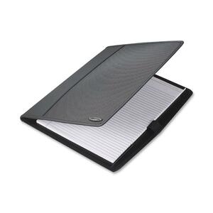 Wilson Jones Professional Pad Folio with Sorter - 8.5" x 11" - Letter - 1 Each - Black