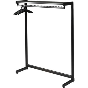 Quartet One Shelf Garment Rack - 62" Height - Steel - Black