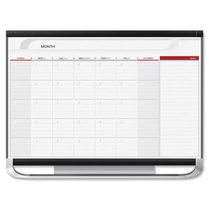 Quartet Total Erase Monthly Wall Calendar - Monthly - 36" x 48" - Graphite