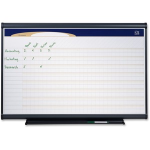 Quartet Prestige Wall Planner - 36" x 24" - Graphite