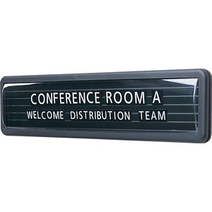 Quartet Magnetic Name Plate - 3" - Black