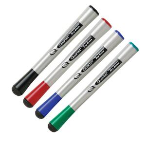 Quartet Pro Chisel Tip Dry Erase Markers - Green Ink, Black Ink, Blue Ink, Red Ink - 4 / Set