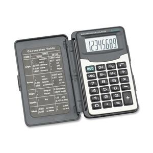Compucessory Handheld Calculator with Cover - 8 Character(s) - LCD - Battery Powered - 2.5" x 4.1" x 0.5" - Gray