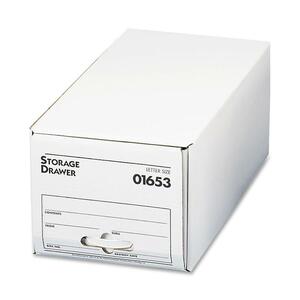 Sparco File Storage Drawer - Letter - External Dimensions 10.5" Height x 12.25" Width x 24" Depth - Plastic - White