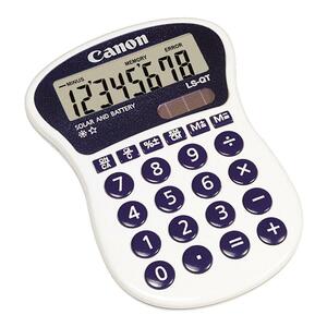Canon LS-QT Handheld Calculator - 8 Character(s) - LCD - Solar, Battery Powered - 0.3" x 3.05" x 4.5"