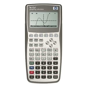 HP 48GII Graphing Calculator - 2300 Functions - 7 Line(s) - 33 Character(s) - LCD - Battery, Power Adapter Powered - 3.2" x 7.2" x 0.9" - Light Gray