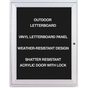 Ghent Enclosed Letterboard - 2ft x 3ft - Aluminum Frame