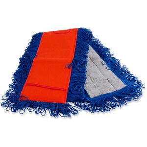 Genuine Joe Micro Fiber Dust Mop - 36" Width - 1 Each - Red