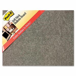 Post-it Adhesive Bulletin Board - 23" x 18" - Fabric Surface - Charcoal