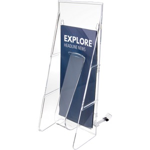 Deflect-o Stand-Tall Countertop Unit - 11.75" x 4.56" x 5.25" - 1 Pocket(s) - Clear