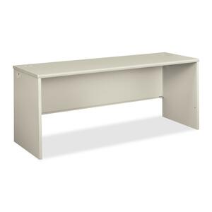 HON 38000 Series Desk Shell - 72" Width x 24" Depth x 29.5" Height - Radius Edge - Steel - Light Gray Top, Light Gray Frame