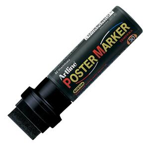 Shachihata Artline 30mm Chisel Tip Poster Marker - Chisel Marker Point Style - 30 mm Marker Point Size - Black Ink - 1 Each