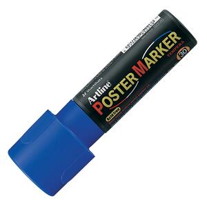 Shachihata Artline 30mm Chisel Tip Poster Marker - Chisel Marker Point Style - 30 mm Marker Point Size - Blue Ink - 1 Each