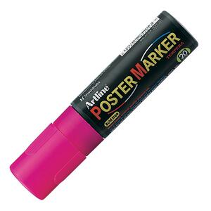 Shachihata Artline 20mm Chisel Tip Poster Marker - Chisel Marker Point Style - 20 mm Marker Point Size - Fluorescent Pink Ink - 1 Each