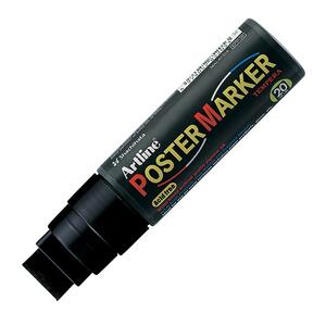 Shachihata Artline 20mm Chisel Tip Poster Marker - Chisel Marker Point Style - 20 mm Marker Point Size - Black Ink - 1 Each